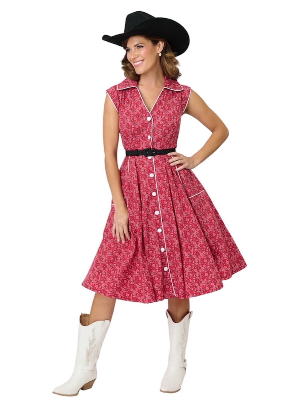Cotton Shirt Swing - Red Bandana Print